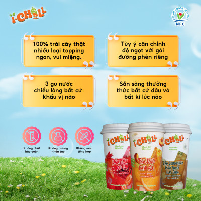 [COMBO 6 LY] iChill Trà Đào Cam Sả Nước Thanh Nhiệt Sấy Thăng Hoa Từ Trái Cây Tự Nhiên