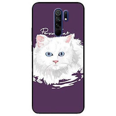 Ốp lưng dành cho Xiaomi Redmi 9 mẫu Mèo Trắng Tím