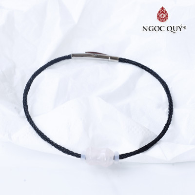 Vòng dây thép đá thạch anh hồng mệnh hỏa, thổ - Ngọc Quý Gemstones