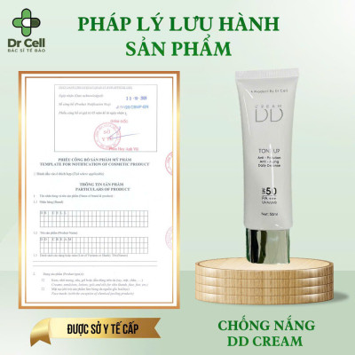 [TẶNG TÚI MÙ DR CELL] Kem Chống Nắng DD Cream DR CELL 50ml chống nắng bảo vệ da, dưỡng ẩm, che khuyết điểm ngăn ngừa sạm nám - Hàng Chính Hãng