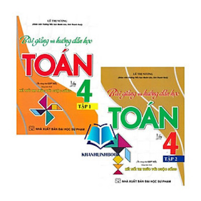 Sách - Combo Bài Giảng Và Hướng Dẫn Học Toán Lớp 4 - Tập 1 + 2 (Dùng Kèm SGK Kết Nối Tri Thức Với Cuộc Sống)