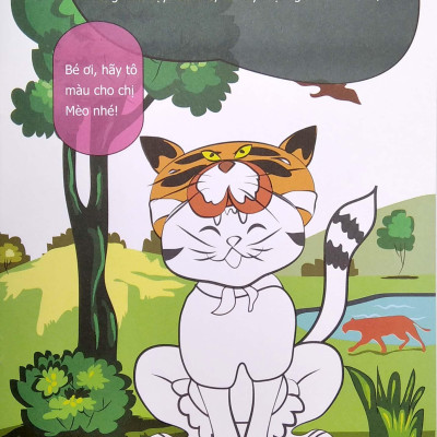 Truyện Tô Màu Phát Triển Tư Duy Thumbtelling - Chị Mèo Nhận Họ