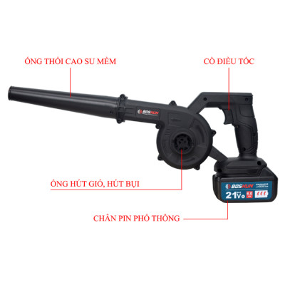 Máy Thổi Hút Bụi Pin Boshun Chân Pin Phổ Thông M21 Tiện Dụng Boshun