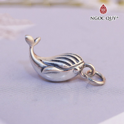 Charm treo hình cá voi dễ thương - Ngọc Quý Gemstones