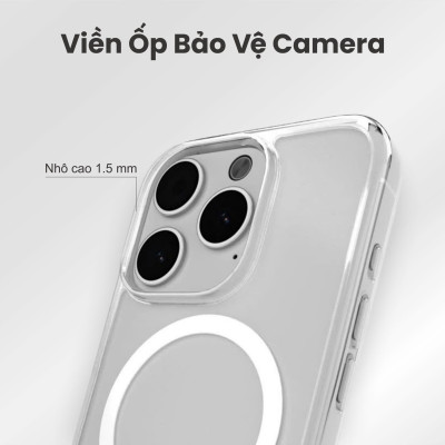 Ốp Lưng Sạc Từ Tính DEKEY Magic Cover Crystal Case cho Iphone 16 Pro max/ 16 Pro/ 16 Plus Ốp Dẻo Trong Suốt Bảo Vệ Máy_ Hàng Chính Hãng Japan