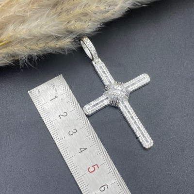 Mặt Dây Chuyền Nam Bạc 925 Hình Thánh Giá Đính Đá Bạc Hiểu Minh MDN484