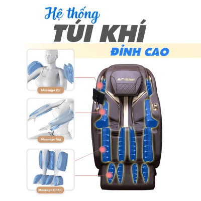 Ghế Massage Lifesport LS-369, Ghế Massage 4D Có 12 Chương Trình Tự Động Và 6 Kỹ Thuật Điêu Luyện