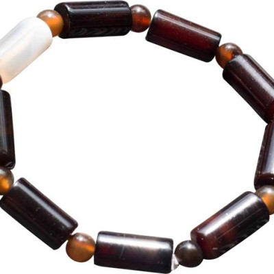 Vòng Tay Đá Mã Não Đen Đốt Trúc Ngọc Quý Gemstones MD24