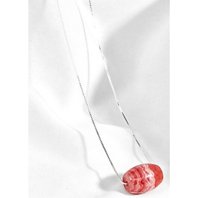 Dây chuyền bạc lu thống đá rhodochrosite Ngọc Quý Gemstone