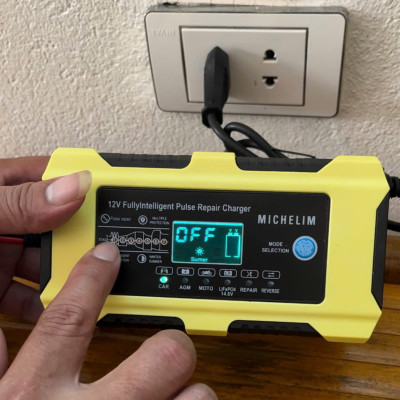 Sạc Ắc Quy Michel 12V-100Ah Cao Cấp - Công Nghệ Đức, Sạc 7 Giai Đoạn Tự Động ,  đèn trang trí