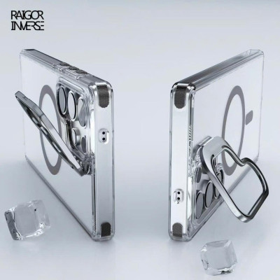Ốp Lưng Trong cho Samsung Galaxy S25 Ultra Suốt Kiêm Giá Đỡ Raigor Inverse Rita Case Hỗ Trợ Sạc Không Dây Magnetic Viền Chống Sốc - Hàng chính hãng