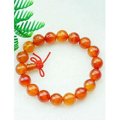 Vòng tay mã não hồ lô đỏ tự nhiên 10 mm