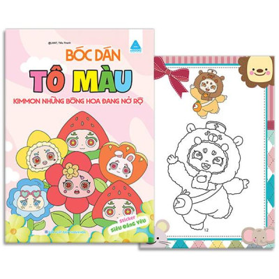 Sách - Bóc Dán Tô Màu - Kimmon Những Bông Hoa Đang Nở Rộ