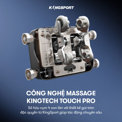 Ghế massage KINGSPORT G89 cao cấp con lăn 3D,chế độ quét cơ thể thông minh, công nghệ lọc khí Ion âm, túi khí xoay bắp chân