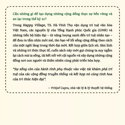 Sách - Happy Village – Cội nguồn an lạc: Lối đến những ngôi làng hạnh phúc