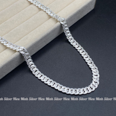 Dây Chuyền Nam Bạc Ta Họa Tiết Hình Ngôi Sao Bạc Hiểu Minh DBN083 