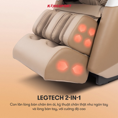 CHỈ GIAO MIỀN BẮC | Ghế massage KINGSPORT Standard G2 con lăn di chuyển cổ vai, thiết kế hiện đại 2024, khung ghế rộng rãi và thoải mái