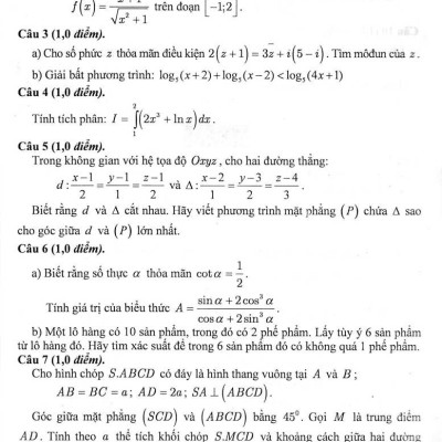 Bộ Đề Thi THPT Quốc Gia Môn Toán (Bám Sát Cấu Trúc Đề Thi Mới Nhất, Chuẩn Bị Cho Kì Thi THPT Quốc Gia) + Tặng Phiếu Trắc Nghiệm 50 Câu - HA