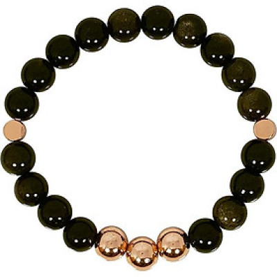 Vòng Tay Đá Black Golden 8 Ly Mệnh Thủy Laliz TR.12