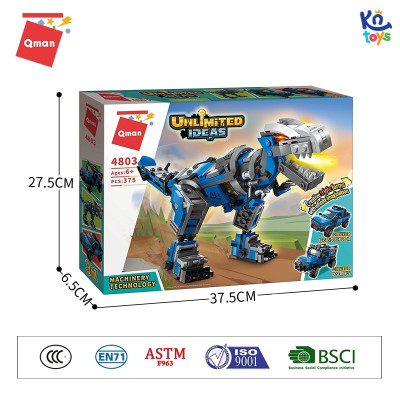 Đồ chơi lắp ghép, xếp hình Qman 4803 - Khủng long biến hình
