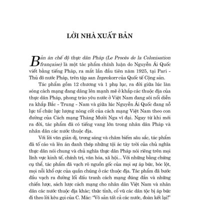 Bản án chế độ thực dân Pháp (Xuất bản lần thứ tám)