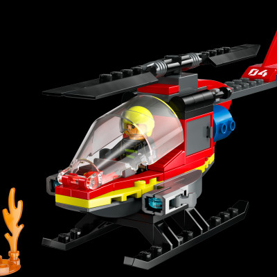 Đồ Chơi Lắp Ráp Trực Thăng Cứu Hỏa - Fire Rescue Helicopter - Lego City 60411 (85 Mảnh Ghép)