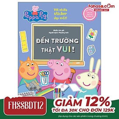 Sách - Sách Tương Tác - Cùng Học Cùng Chơi Với Peppa Pig - Đến Trường Thật Vui!