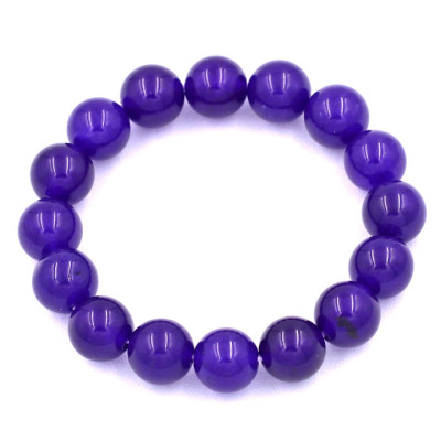 Vòng tay chuỗi hạt đá thạch anh tím 12 ly 16 hạt