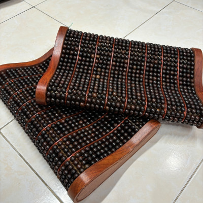 Gối Hạt Gỗ Mun Cao Cấp , Gối Công Thái Học - Kích Thước 36cmx24cmx8/4cm ( Mian. vn )
