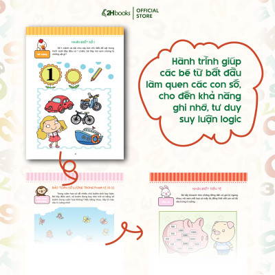 Sách toán cho bé, Phát triển tiềm năng toán học cho trẻ - Toán học cho trẻ mẫu giáo - Lớp chồi 1 (Tái Bản 2021)- 2HBookss