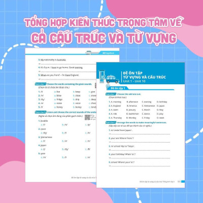 Sách - Đề Ôn Tập Từ Vựng Và Cấu Trúc Tiếng Anh Lớp 4 - Megabook