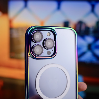 Ốp lưng từ tình viền TPU mạ crom cho iPhone 14 Pro Max / 15 Pro Max / iP 14 Pro / 15 Pro hiệu X-Level Streamer Rainbow - Thiết kệ mặt lưng PC chống ố, lực hút nam châm mạnh mẽ, thiết kế sang trọng - Hàng nhập khẩu