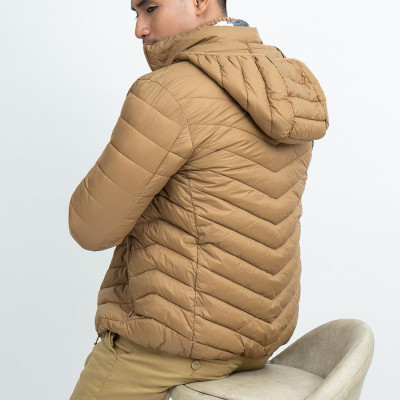 Áo Jacket nam Novelty 03 lớp lông vũ màu nâu NJKMMTMNLR1805314