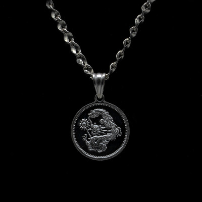 Dây chuyền và mặt dây chuyền trẻ em bằng bạc ta BẠC HIỂU MINH dte016 tuổi thìn