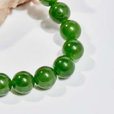 Vòng tay phong thủy đá ngọc bích phối charm Tỳ Hưu vàng 24K size hạt 8mm hợp mệnh hỏa, mộc - Ngọc Quý Gemstones