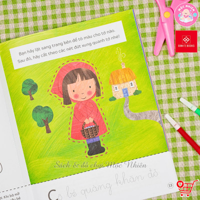 Sách - Luyện kỹ năng dùng kéo thuần thục và an toàn - Cho trẻ từ 3 - 6 tuổi - Đinh Tị Books