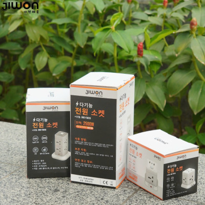 Ổ Cắm Điện Đa Năng Jiwon, Tích hợp cổng USB và Type C có sạc nhanh. Công Suất 2500W Lõi Chống Giật, tự ngắt khi quá tải - Hàng chính hãng