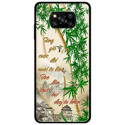 Ốp lưng dành cho Xiaomi Poco X3 mẫu Sóng Gió Tranh Tre