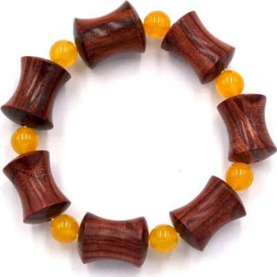 Vòng tay chuỗi hạt hồng mộc hình ống tre HMB1