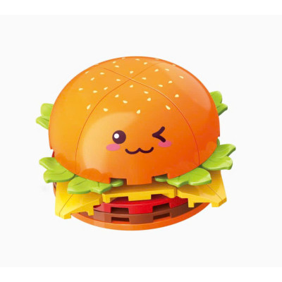 Đồ chơi - QMAN - 35012 Bộ đồ chơi xếp hình mô hình Burger Kem Giao Ngẫu Nhiên 1 hộp Nhỏ