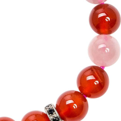 Vòng Tay Thạch Anh Hồng Mix Mã Não Đỏ 8mm Ngọc Quý Gemstones VT148