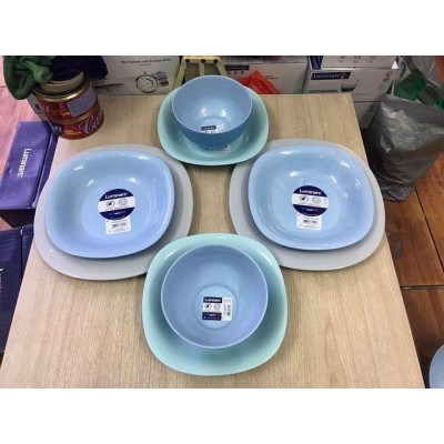 Đĩa (dĩa) thủy tinh đựng thực phẩm Luminarc Carine 27cm, dùng lò vi sóng, máy rửa bát, sản xuất Pháp - P4126