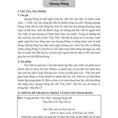 	Dạng Đề Cảm Nhận Đoạn Trích Thơ Ngữ Văn 12 _KV