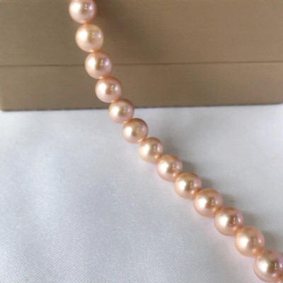 Vòng Tay Lắc Tay Ngọc Trai Nuôi 6-7ly Hạt Hồng Nhạt Bóng Đẹp Tự Nhiên LTU569 Bạc Hiểu Minh