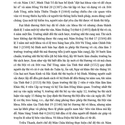 Võ Cử Và Người Đỗ Võ Khoa Ở Nước Ta