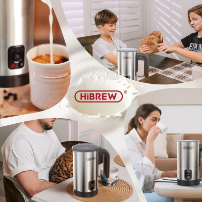 Máy tạo bọt sữa Nóng và Lạnh 4 trong 1 Thương hiệu Mỹ cao cấp HiBREW - M3A - HÀNG NHẬP KHẨU