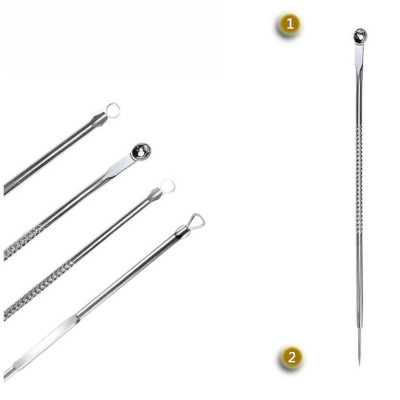 Dụng Cụ Lấy Mụn / Bộ 4 Cây Lấy Mụn 8 Đầu Kèm Hộp Tiện Lợi