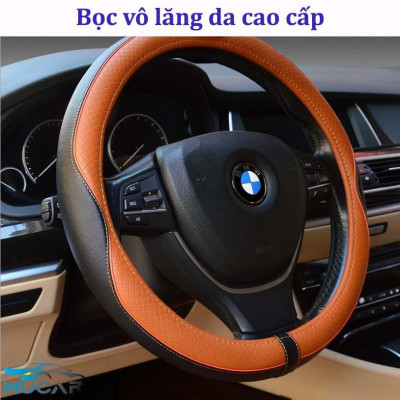 Bọc vô lăng da cao cấp size 37cm cho xe ô tô 4 5 7 chỗ,chất liệu da êm mềm, chống trơn trượt khi dùng,lót cao su
