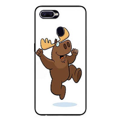 Ốp Lưng in cho Oppo F9 Mẫu Chú Nai Vui Nhộn - Hàng Chính Hãng