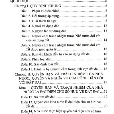 Luật Đất Đai (Hiện Hành)(Được Quốc Hội Thông Qua Ngày 18/01/2024, Có Hiệu Lực Từ Ngày 01/01/2025)